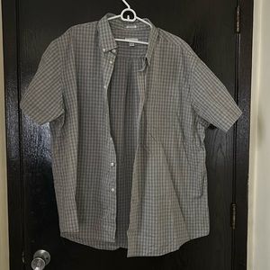 Grey Short Sleeve Button Up
